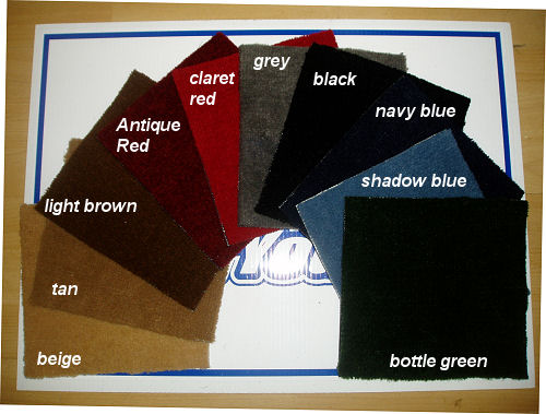 Austin Mini Carpet Set Colours